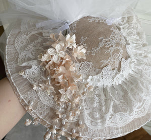 Handmade Vintage Edwardian Style Bridal Bonnet Hat