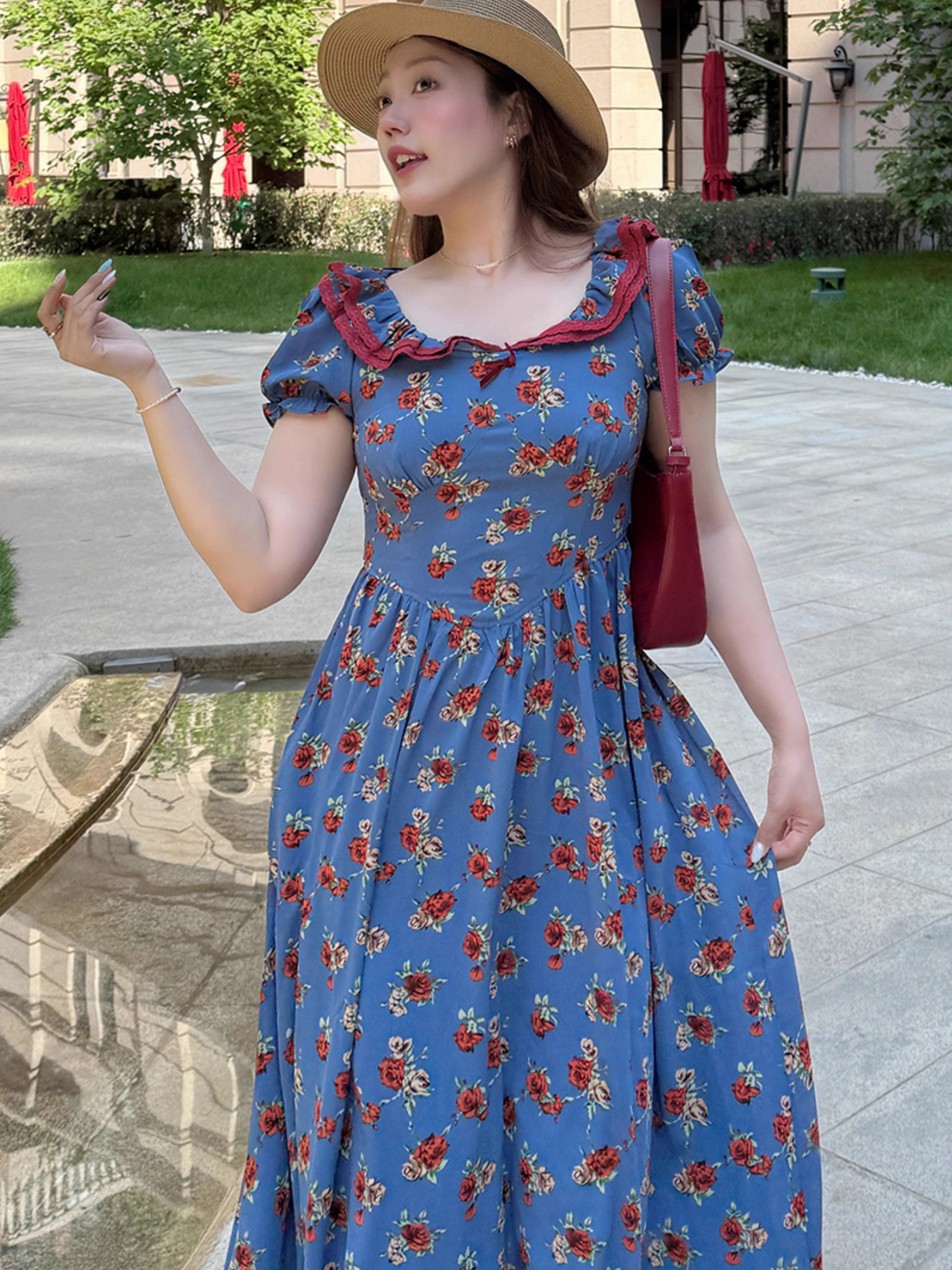 vintage dress cottagecore dress fairycore dress summer dress floral dress