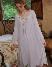 Load image into Gallery viewer, Vintage Fairycore Long Sleeves Night Gown Dress

