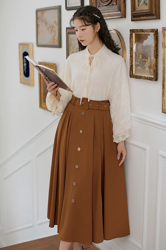 Retro Parisian Top & Skirt Set