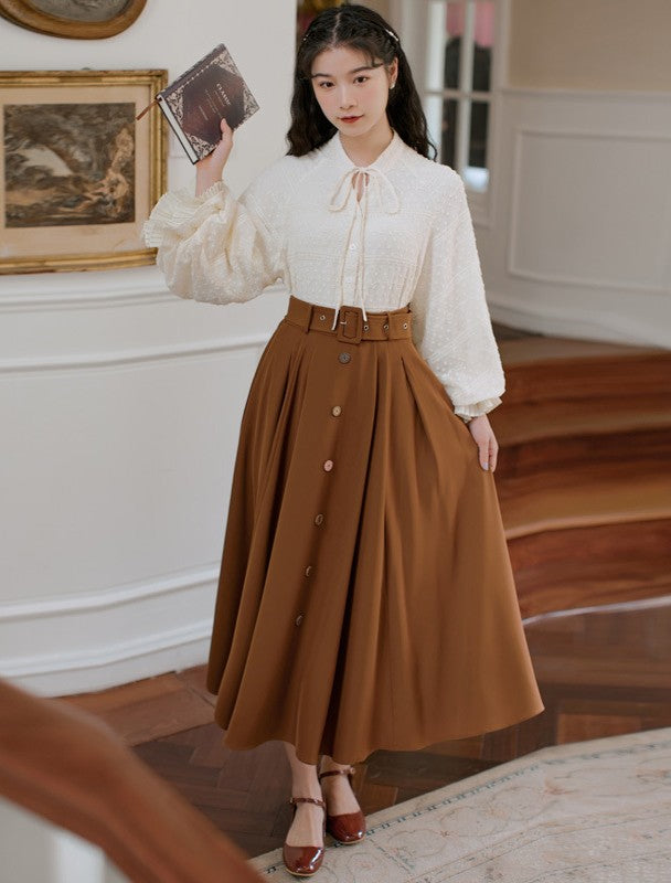 vintage skirt vintage blouse retro outfit cottagecore fairycore dress