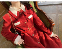 Load image into Gallery viewer, Retro Parisian Red Trench Coat
