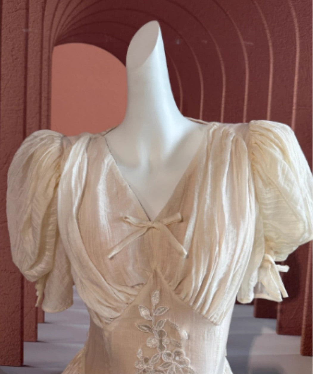 Vintage 1930s Coquette Embroidery Dress