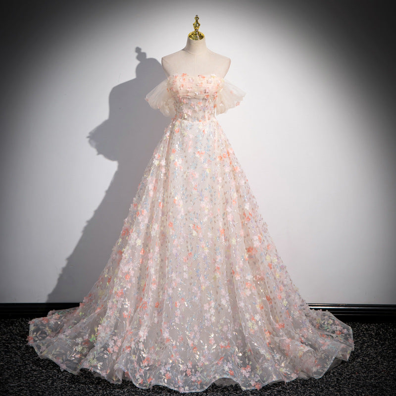 prom dress evening dress cottagecore fairycore dress bridal party dress