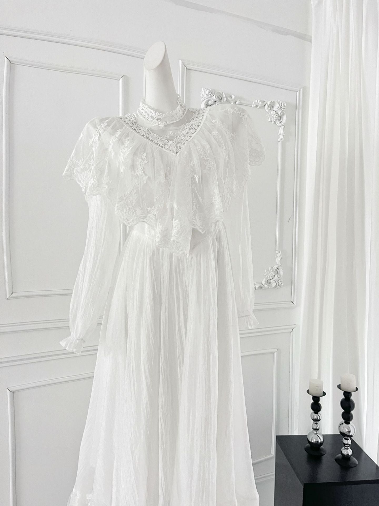 Edwardian Style Lace Bridal Dress