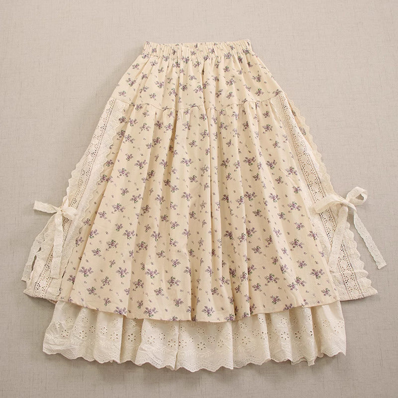 vintage skirt cottagecore skirt fairycore skirt kawaii clothing mori kei skirt