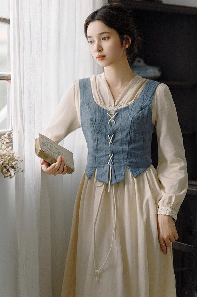 vintage dress cottagecore dress fairycore dress vintage corset farmcore period drama dress