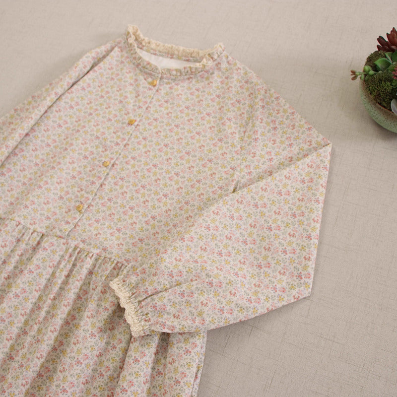 Cottagecore Mori Kei Floral Dress