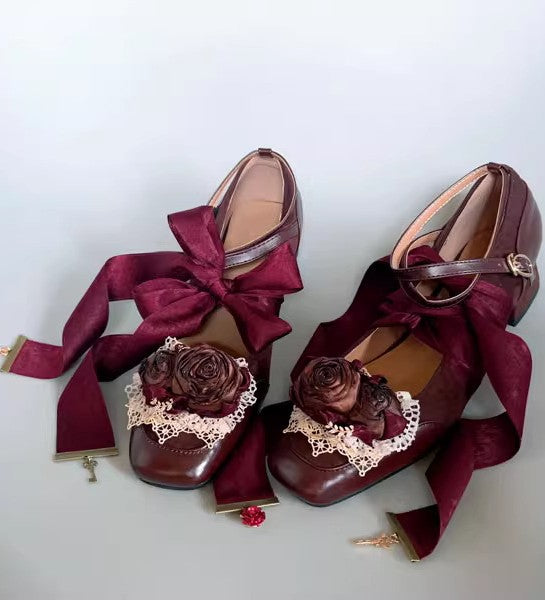 vintage heels vintage shoes fairycore shoes cottageocre shoes lolita shoes