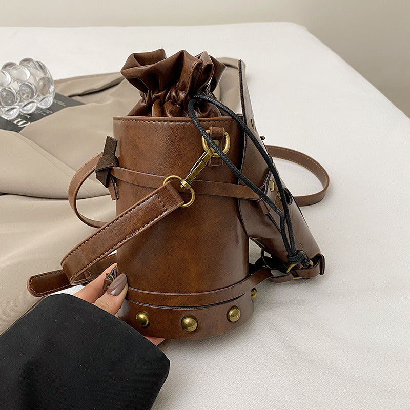 Medieval Roman-style horse-head bucket bag
