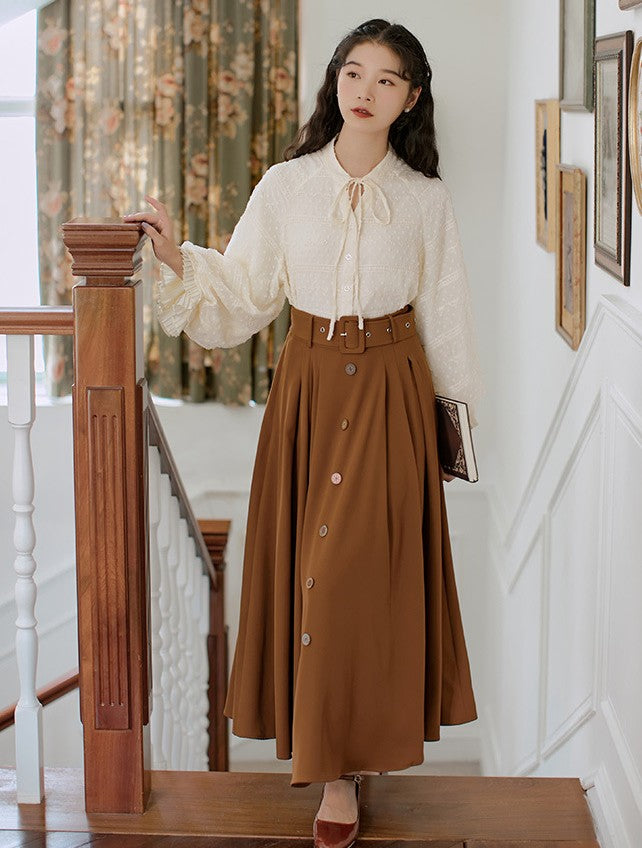 Retro Parisian Top & Skirt Set