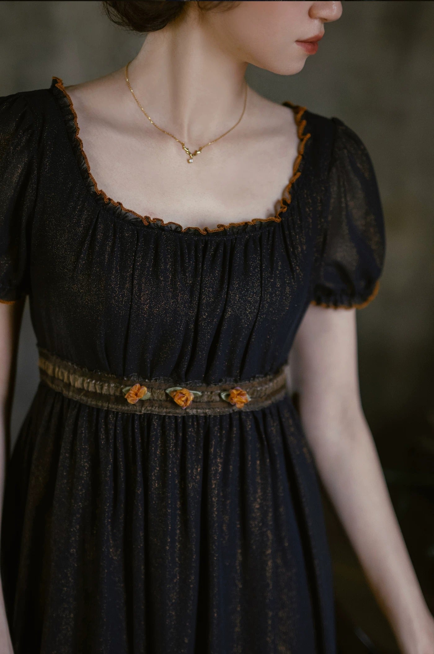 Royalcore Regency Puff Sleeves Dress