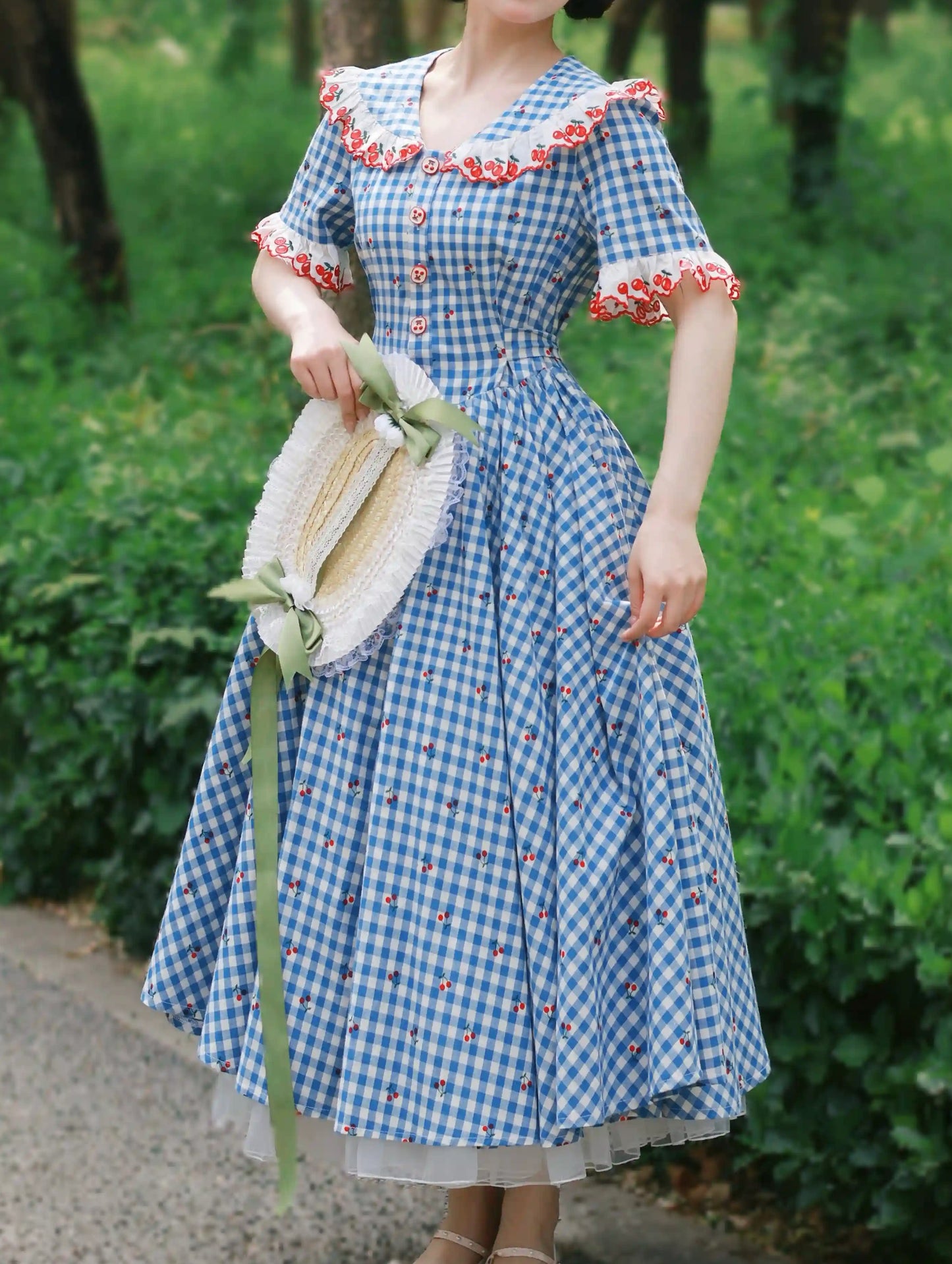 1950S Gingham Swing Dress