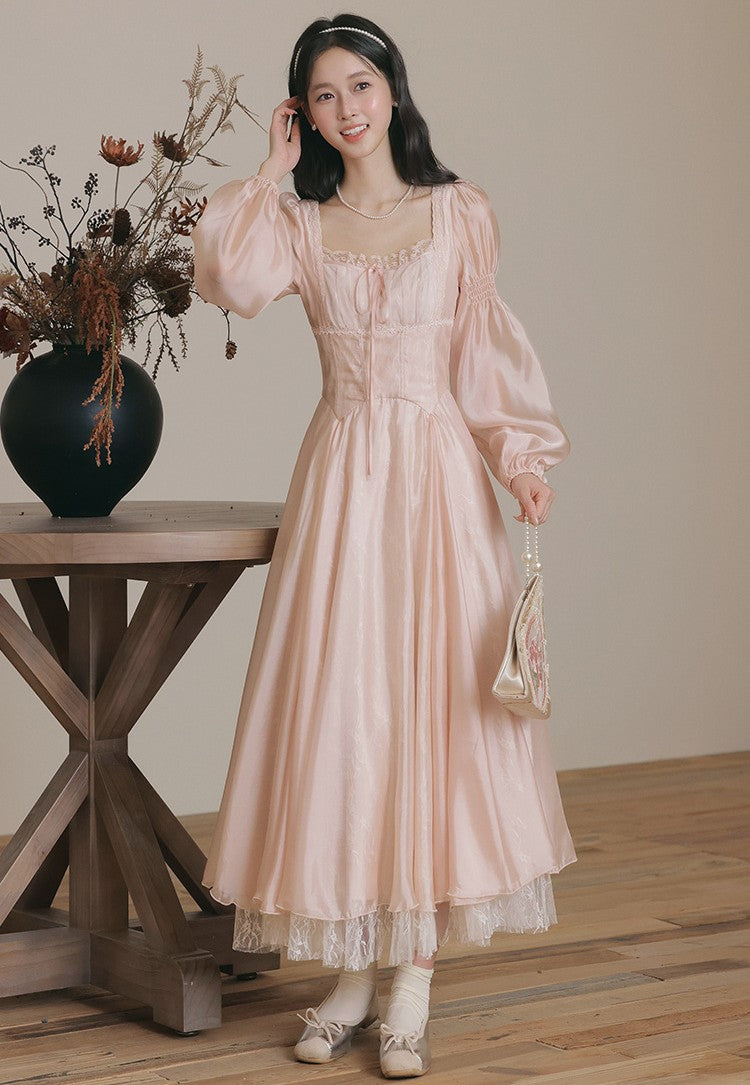 Softcore Square Collar Sakura Dress
