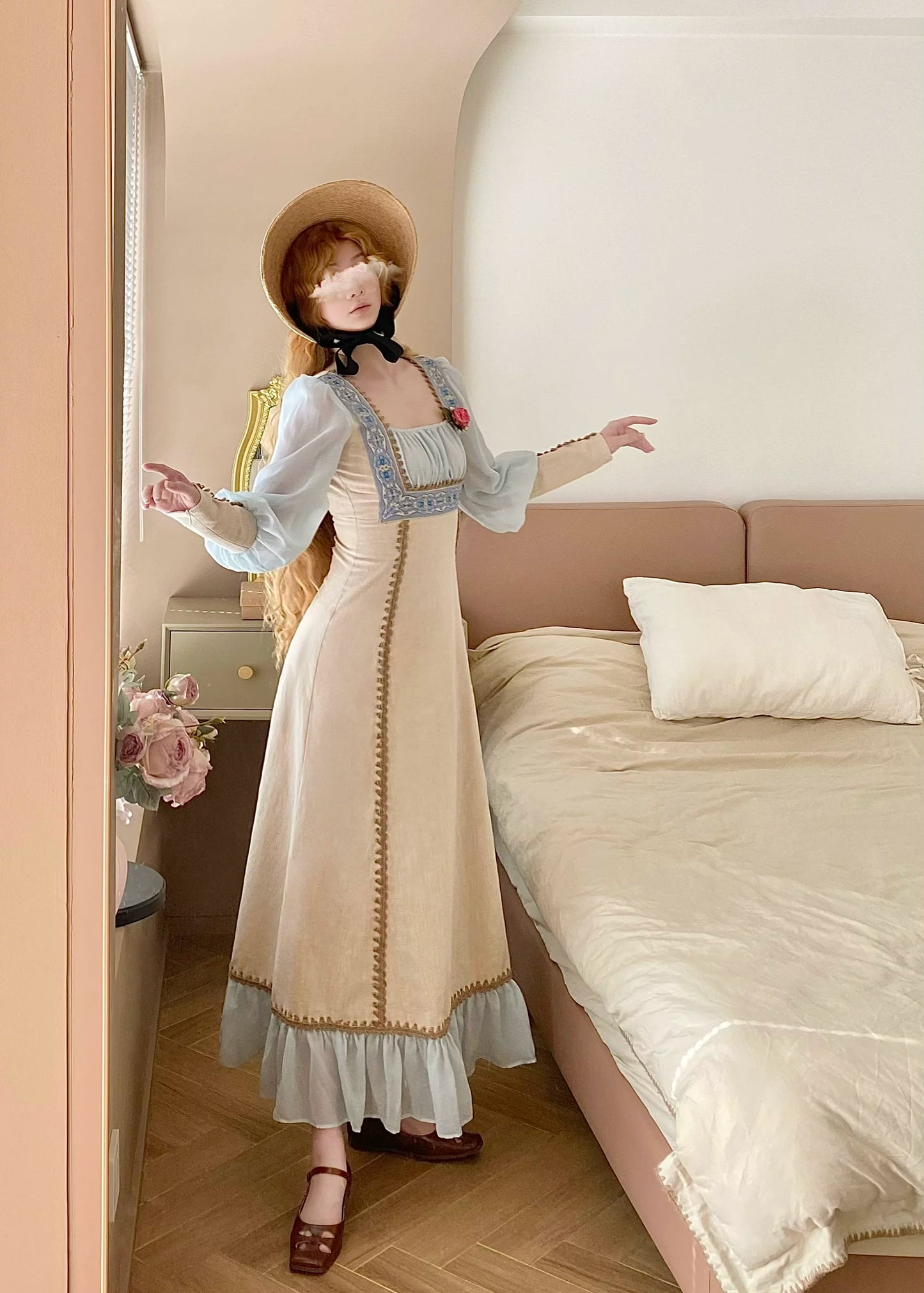 Gunne Sax Remake Prairie Dress with Leg-of-Mutton Sleeves