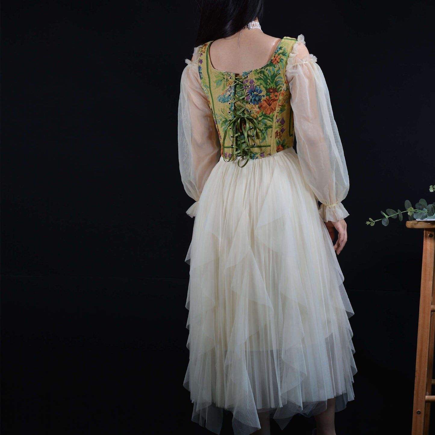 Vintage Remake Tapestry Corset Top