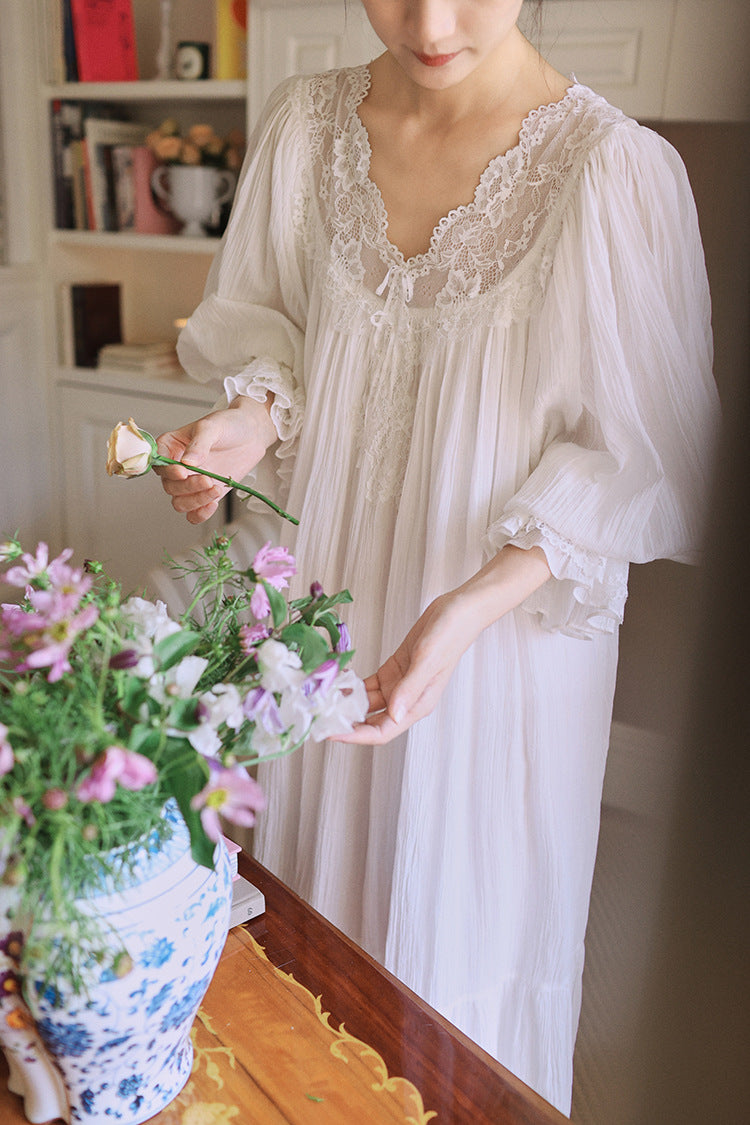 Victorian Style Night Gown Dress S I Retro Fairy