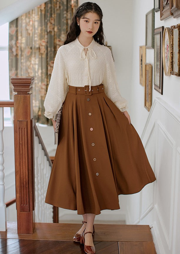 Retro Parisian Top & Skirt Set