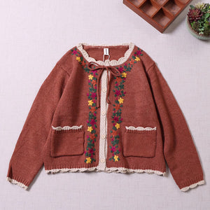 vintage cardigan sweater knitwear blouse top cottagecore blouse top 1970s 1940s 1950s top blouse cardigan vintage sweater
