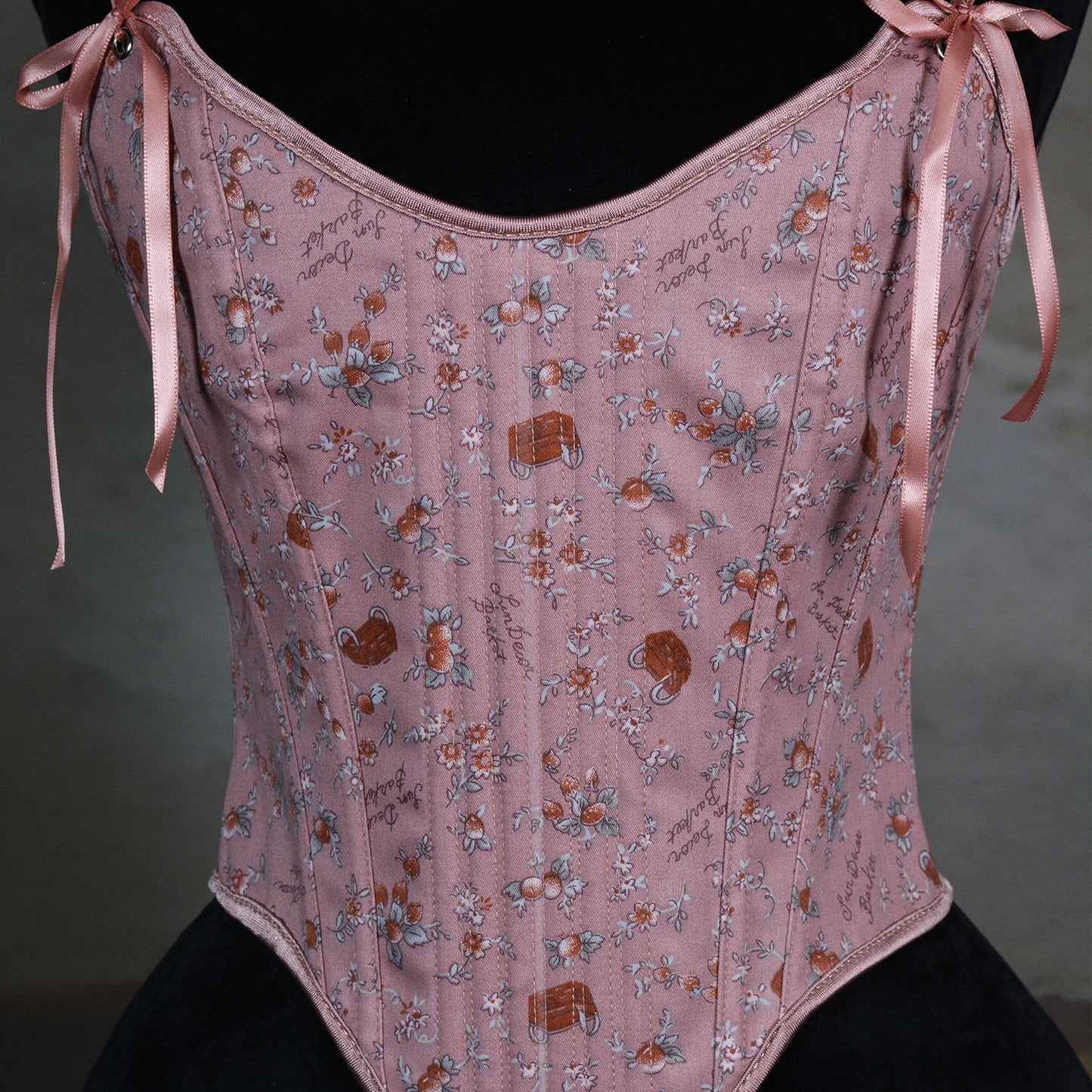 Fairycore Bow Tie Floral Corset