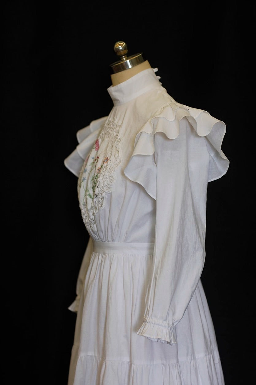 Vintage Remake Embroidery Cottagecore Dress