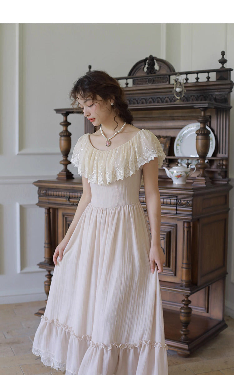 Edwardian Style Lace Patchwork Dress M I Retro Fairy Edwardian Style Lace Patchwork Dress M I Retro Fairy