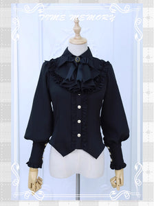 Vintage Academia Bow Tie Lolita Top blouse