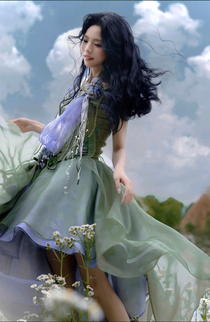 Fairycore Forset Fairy Corset Top & Skirt