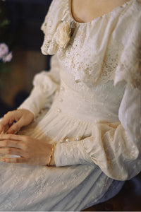 Victorian style Elegant Court Dress with Embroidery