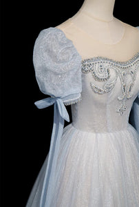 Handmade Retro Ethereal Embellished Tulle Prom Dress Bridal Dress