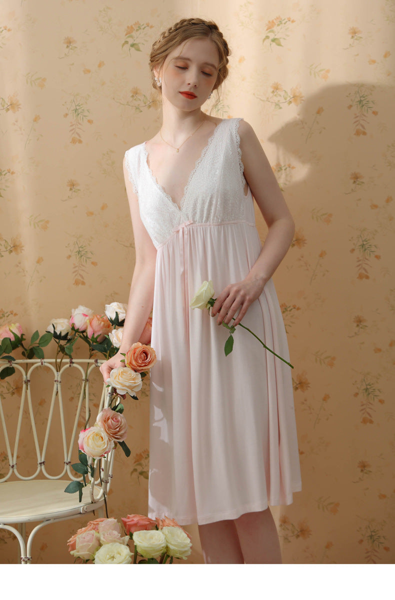 V Neck Sleeveless Night Dress – Retro Fairy