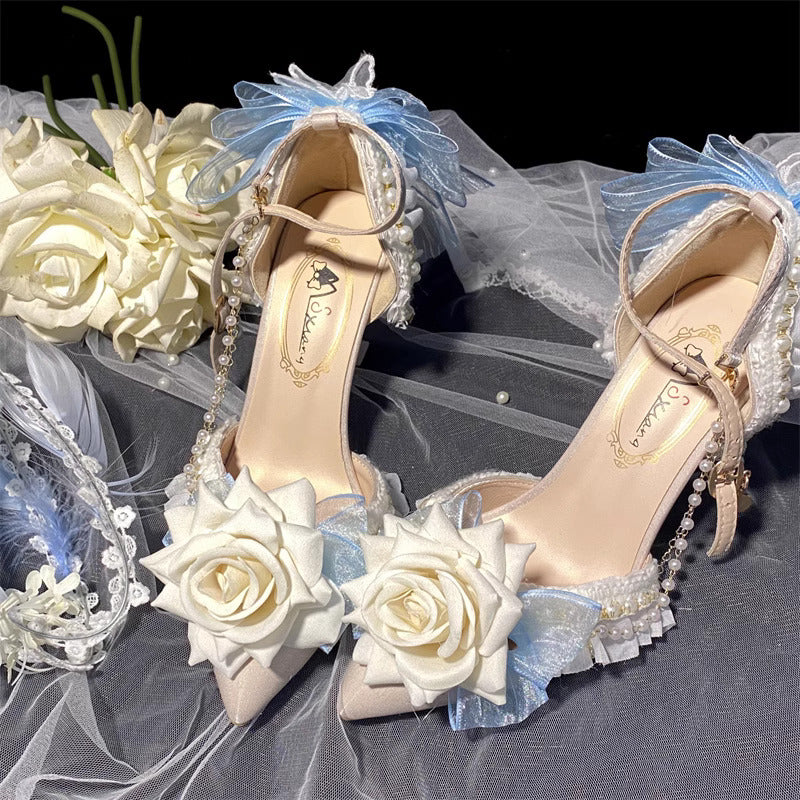 Fairycore Rose Heels with Leg-Wrapping Vines
