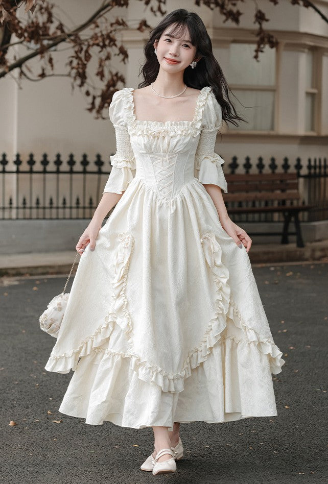 Fairycore Ruffled Corset Dress