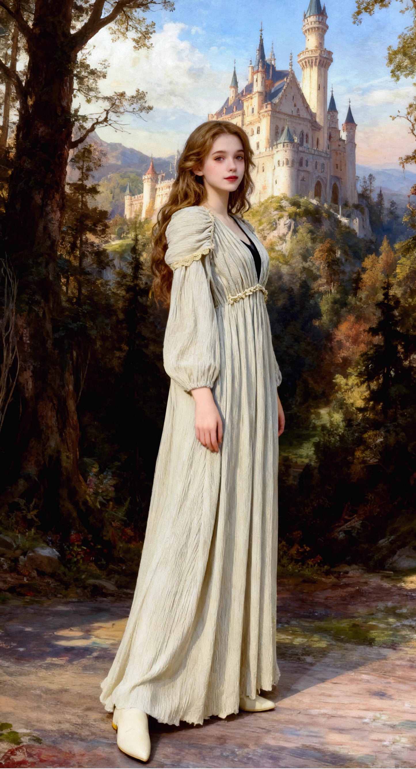 Royalcore V Neck Velvet Dress