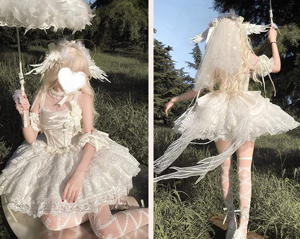 Balletcore Princess Cake Slip Dress