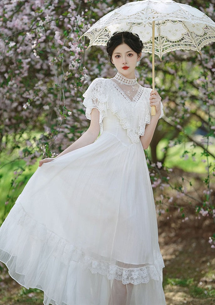 Edwardian Style Lace Bridal Dress