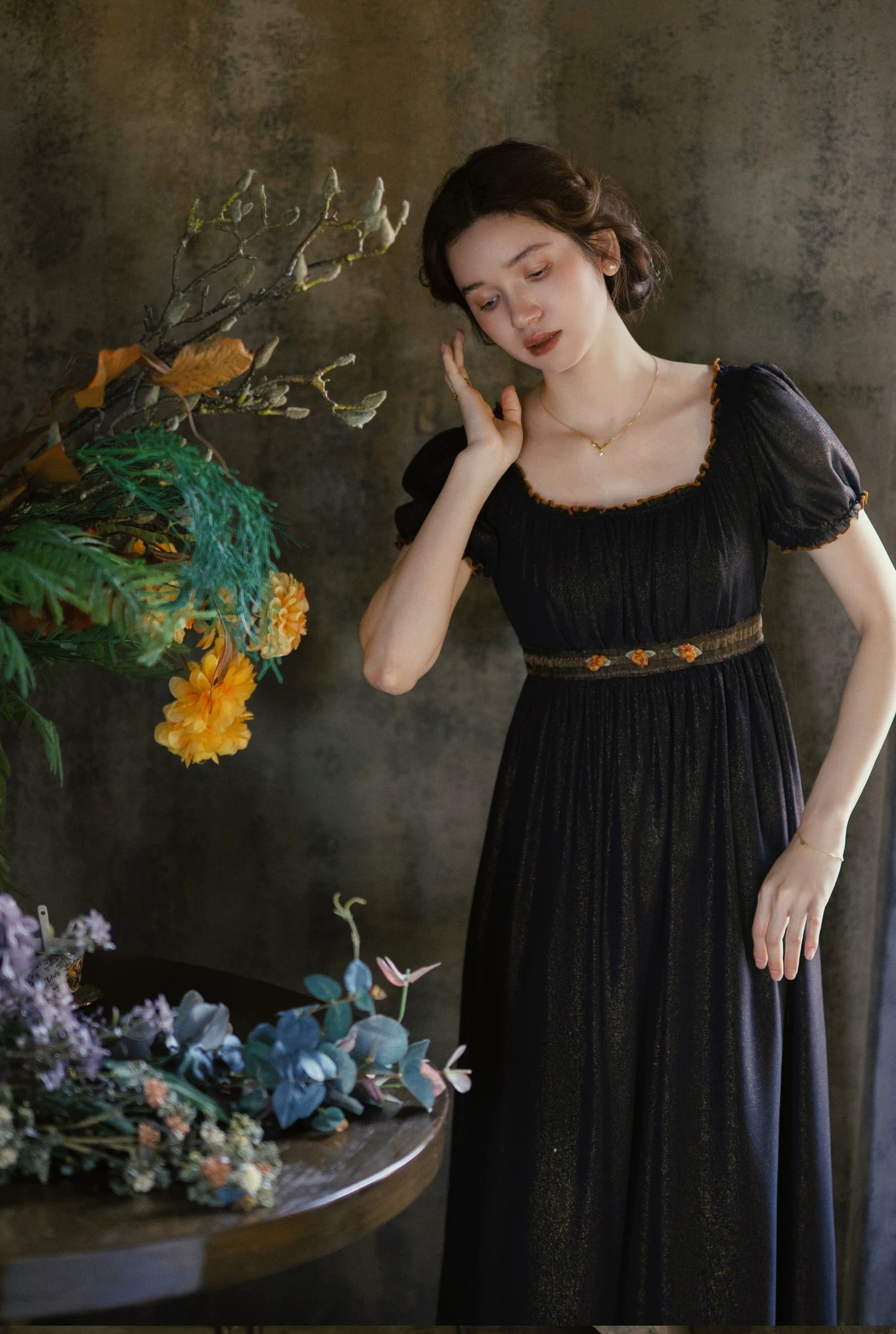 Royalcore Regency Puff Sleeves Dress
