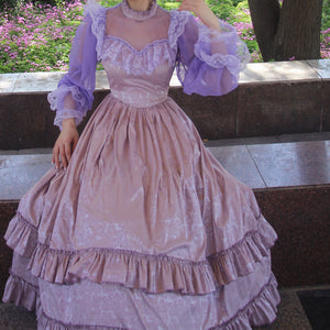 Gunne Sax Style 70S Lace Lavender Dress – Retro Fairy