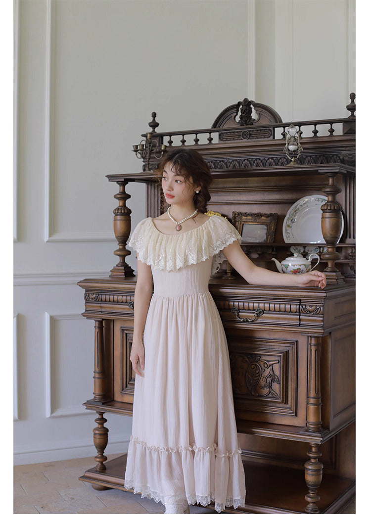 Edwardian Style Lace Patchwork Dress M I Retro Fairy Edwardian Style Lace Patchwork Dress M I Retro Fairy