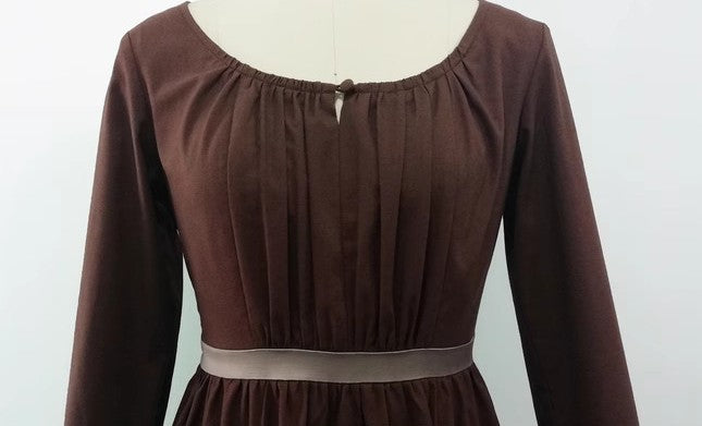 Pride and Prejudice Remake Brown Prairie Dress