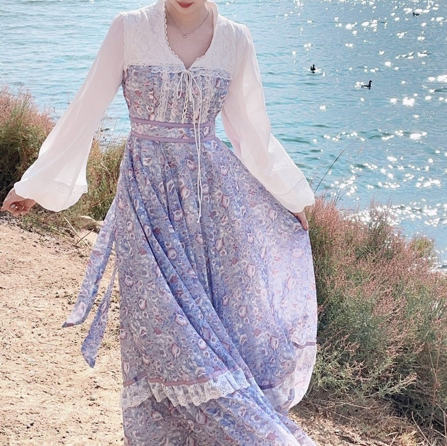 Gunne Sax Remake Floral Prairie Dress S I Retro Fairy