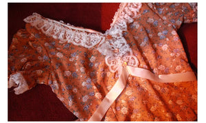 Vintage Remake Floral Regency Dress