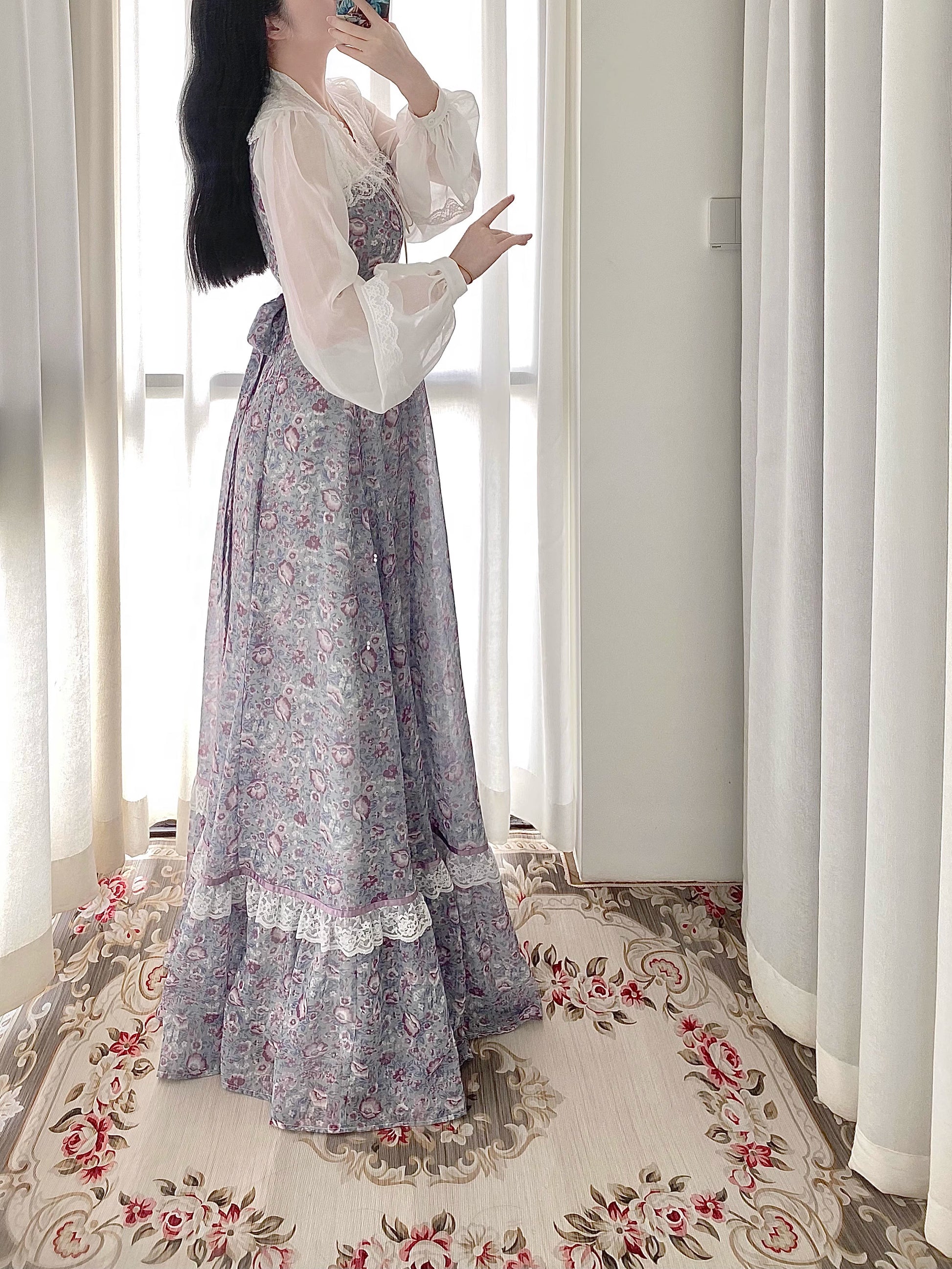 gunne sax dress prairie dress fairycore dress cottagecore dress vintage dress 70s dress 