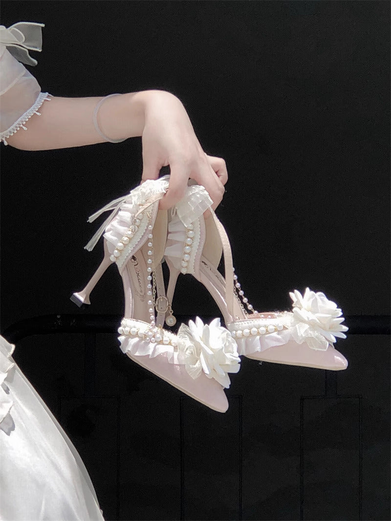 Fairycore Rose Heels with Leg-Wrapping Vines