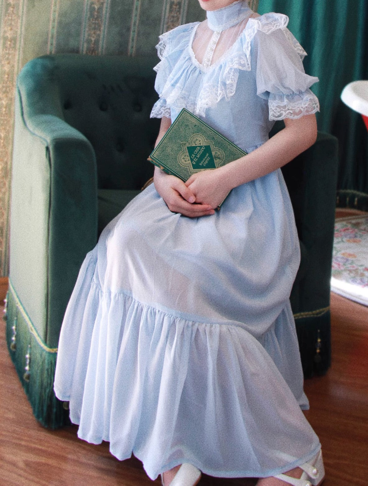 Gunne sax Style Lace Stitched Prairie Dress [Multi-Colors] – Retro