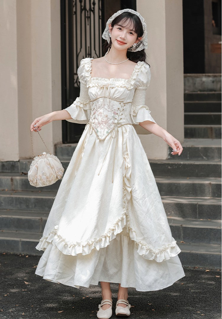 fairycore dress cottagecore dress vintage dress bridal dress