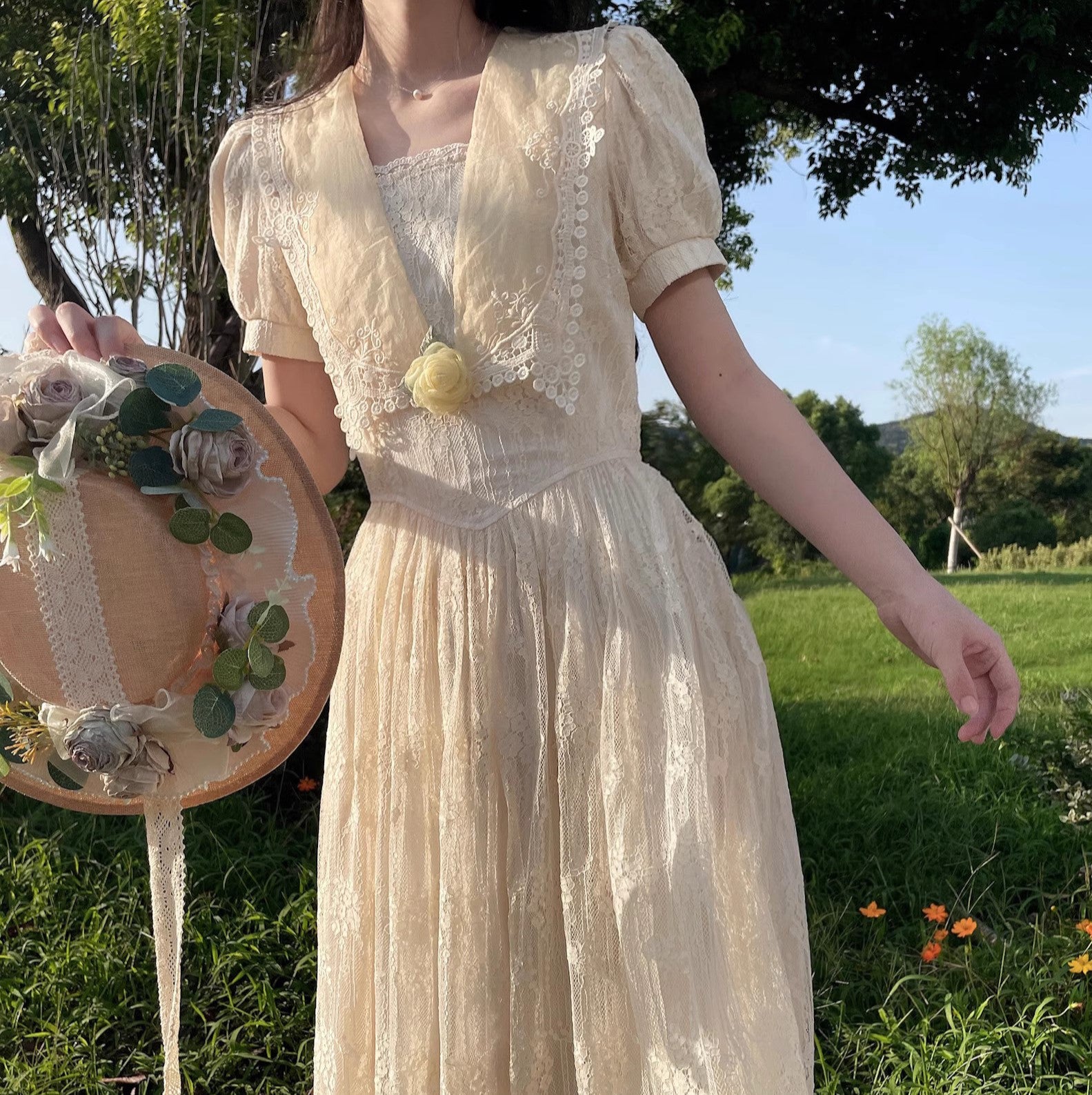Gunne Sax Remake 70S Fairycore Birdal Dress M I Retro Fairy Gunne Sax Remake 70S Fairycore Birdal Dress M I Retro Fairy