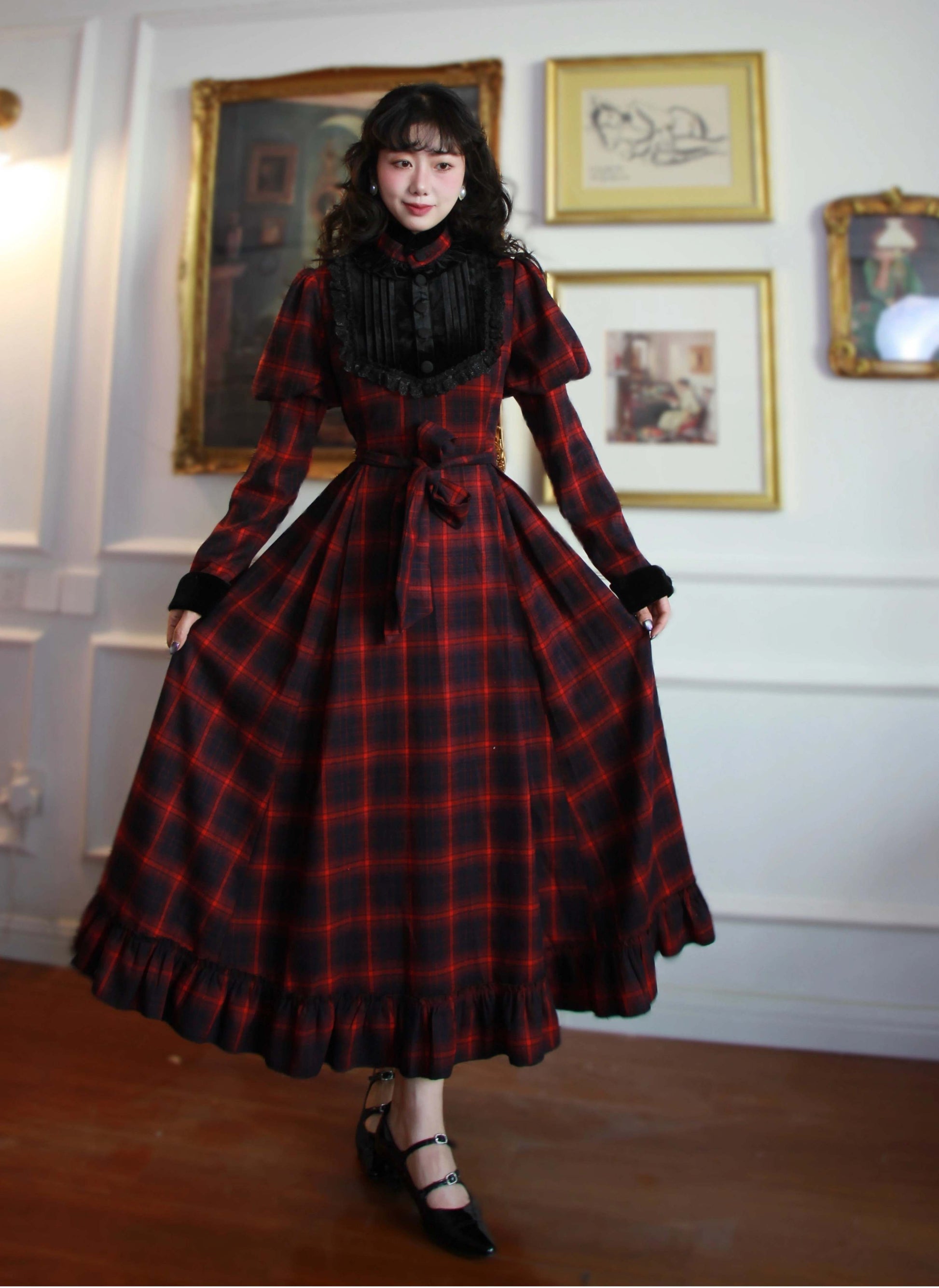 Vintage Remake 70s Tartan Swing Dress Customize Size I Retro Fairy Vintage Remake 70s Tartan Swing Dress Customize Size I Retro Fairy