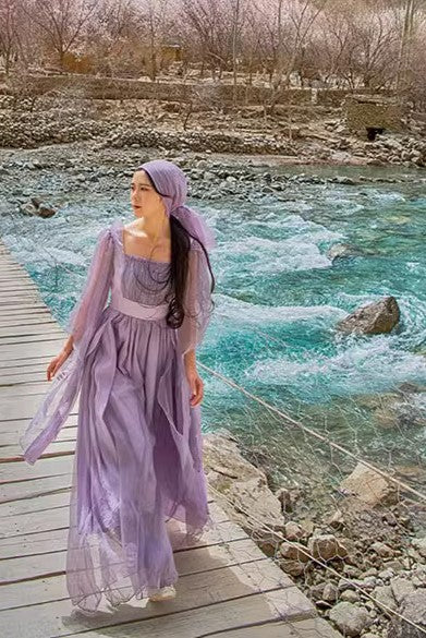 (Last Chance) Dreamy Pastel Lavender Prairie Dress S I Retro Fairy (Last Chance) Dreamy Pastel Lavender Prairie Dress S I Retro Fairy
