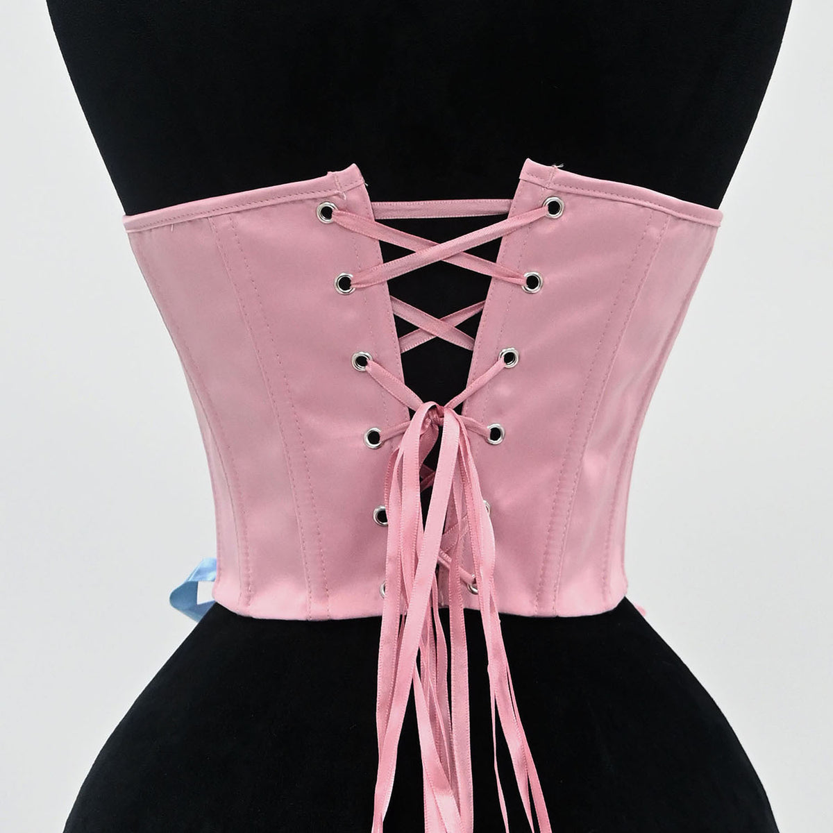 Vintage Remake Floral Contrast Colors Underbust Corset